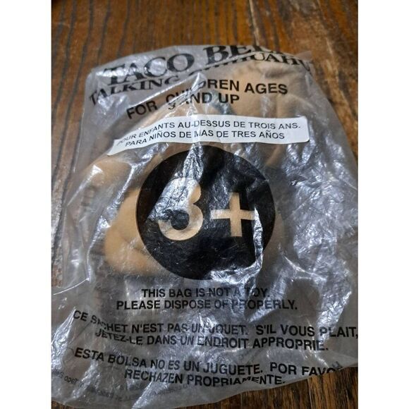 Vintage Taco Bell Applause Toy Plush Toy Chihuahua Yo Quiero Taco Bell w Package - Picture 4 of 4